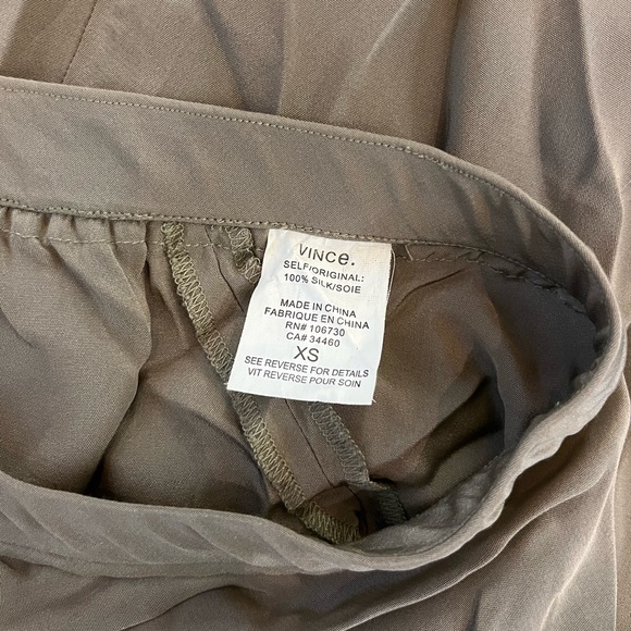 Vince Taupe Silk Maxi Skirt with Drawstring Waist - Picture 6 of 7